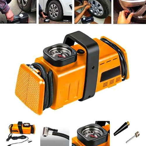 Compresseur dAir 200 PSI Orange Double Adaptateur 220V/12V