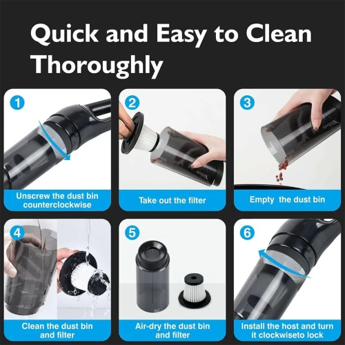 Aspirateur de voiture sans fil 10000PA Rechargeable  مكنسة كهربائية لاسلكية