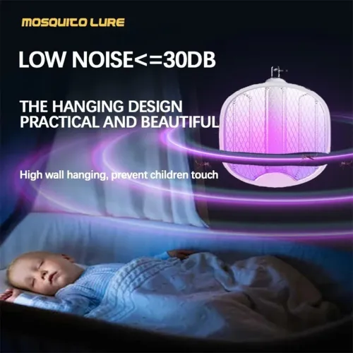 Tapette à Mouche électrique 3 en 1 3000V Rechargeable par USB  صاعق الناموس