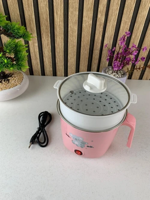 Cuiseur Électrique Multifonction Portable 18cm V2  Idéal pour Nouilles, Soupe et Riz