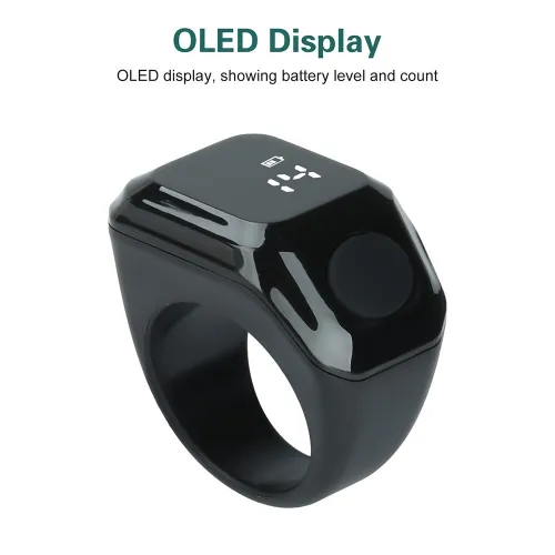Bague de Zikr Numérique  Bluetooth avec Affichage OLED