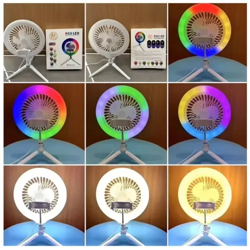 Ring Light RGB avec Ventilateur Intégré  Support Ajustable