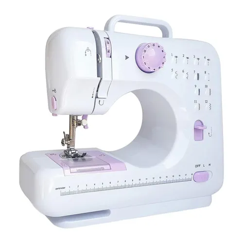 Machine à Coudre Compacte 12 Points  Double Vitesse avec veilleuse LED et Pédale