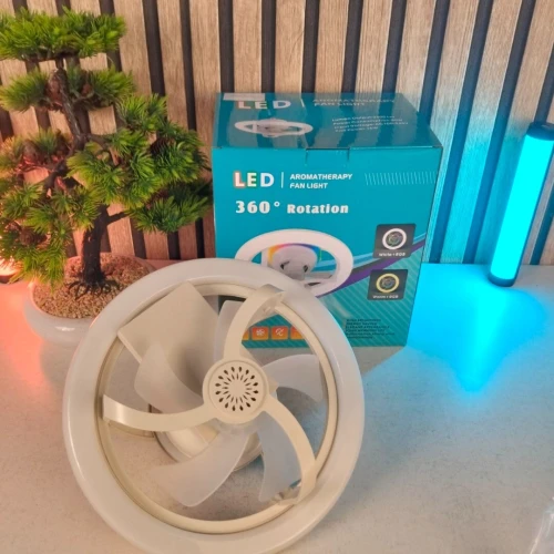 Lampe Ventilateur E27 RGB Éclairage Multicolore et Contrôle à Distance