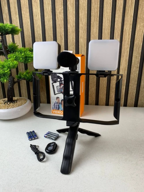 Ensemble Créateur de Contenu 5 en 1  Lumières LED + Micro HD