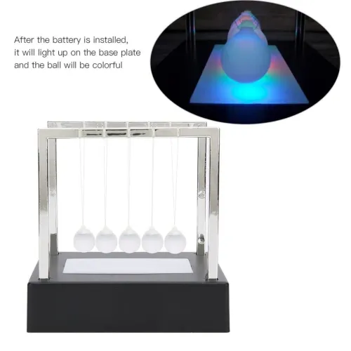 Balles d'Équilibre de Newton avec Lumières LED Colorées  كرات نيوتن المتوازنة بإضاءة ملونة