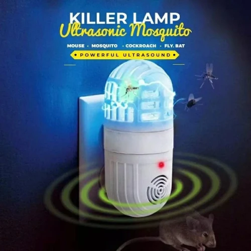 Répulsif antiparasitaire ultrasonique 2en1 et zapper d'insectes piège à lampe électrique
