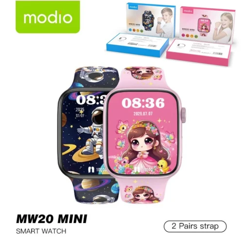 Montre Intelligente Modio MW20 Mini pour Fille et Garçon - Pack 2 Bracelets