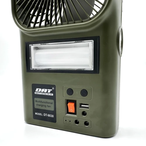 Kit Solaire Multifonction DT-9030  Ventilateur + Lampe LED avec Panneau Solaire Intégré