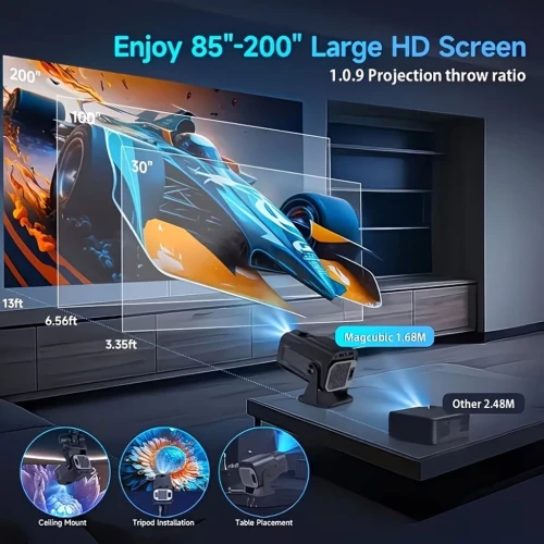 HY320 Projecteur Smart Portable  Android 11 Full HD