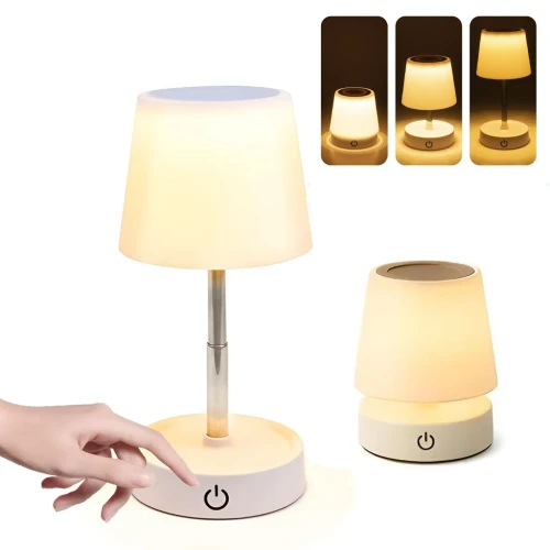 Lampe LED Télescopique Rechargeable pour Chevet - Éclairage Doux et Chaleureux