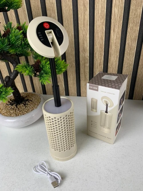 Lampe Rechargeable Camping Nid dAbeille avec 3 Modes de Couleur