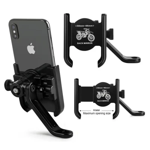 Support Smartphone Moto en Aluminium  Fixation Griffe d'Aigle Antichoc