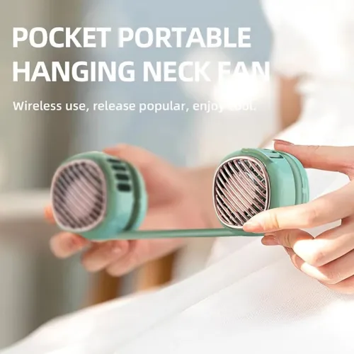 Ventilateur Personnel Tour de Cou  Écran LED, Rechargeable USB-C et Ultra Léger