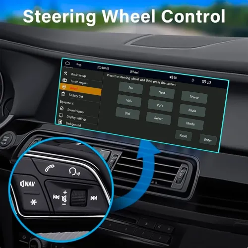 Autoradio Double DIN Intelligent  CarPlay, Android Auto et Wi-Fi