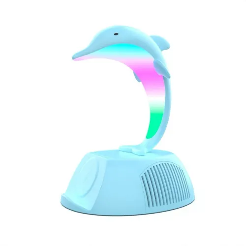 Enceinte Bluetooth Dauphin avec Lumière LED RGB et Chargeur Induction 15W