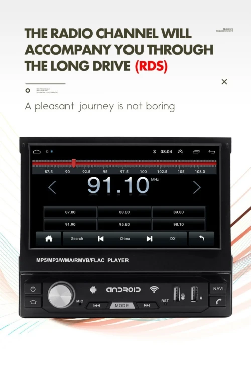 Autoradio avec Écran Coulissant  Lecteur MP5 Voiture