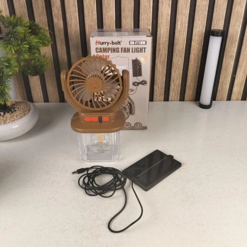 Lampe de Camping Multifonction  Éclairage et Ventilation 2-en-1