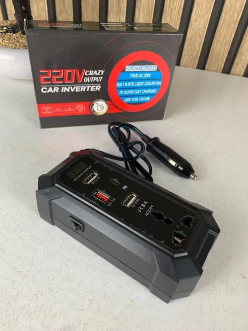 Convertisseur de Voiture 12V/24V vers 220V  Multiports Fast Charge