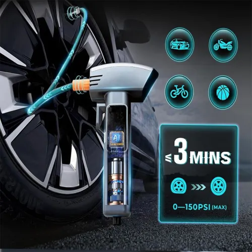 Gonfleur Intelligent Kapusi 150PSI Compact, Puissant et Sans Fil