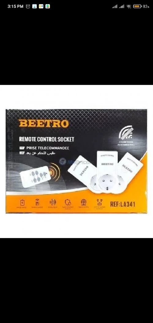 مقبس كهربائي بتحكم عن بعد BEETRO LA341