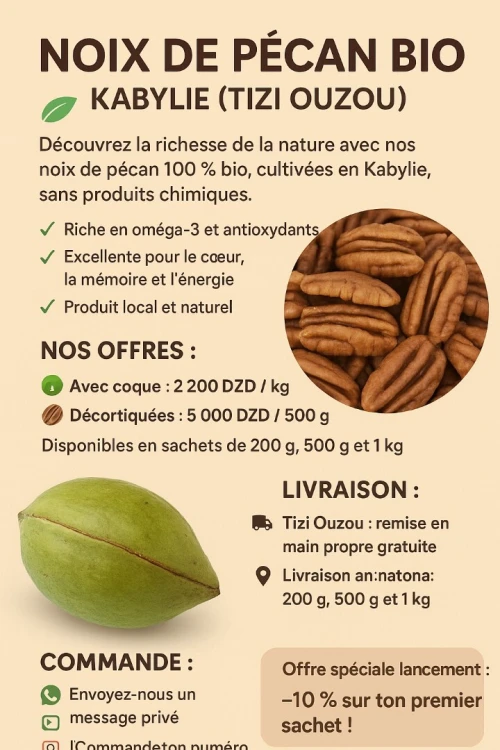 Noix de pécan bio