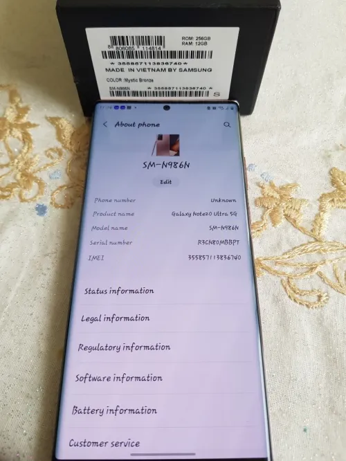 Samsung Note S20 ultra 5g