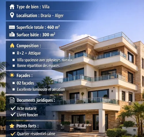 Vente Villa Alger Draria