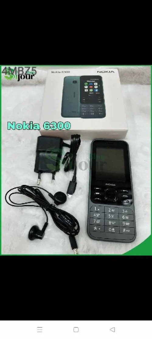 Nokia 6300 هاتف لون اسود فقط ماشي 4 g Nokia 6300