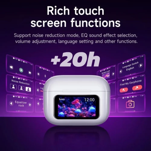 سماعات Hoco EW72 بلوتوث - شاشة لمس LCD - ANC