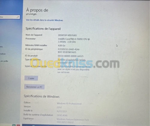 Dell inspiron 3581 i3-7e generation 