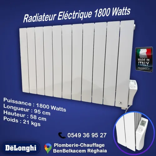 Radiateur électrique DELONGHI 1800W 11 éléments DL MADE IN ITALY