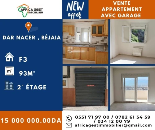 Vente Appartement F3 Béjaïa Bejaia