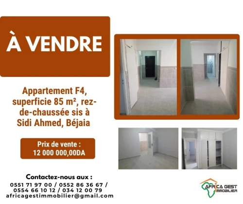 Vente Appartement F4 Béjaïa Bejaia