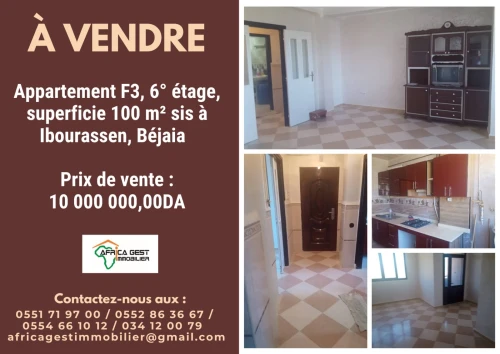 Vente Appartement F3 Bejaia Bejaia