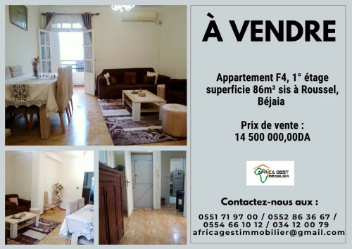Vente Appartement F4 Bejaia Bejaia