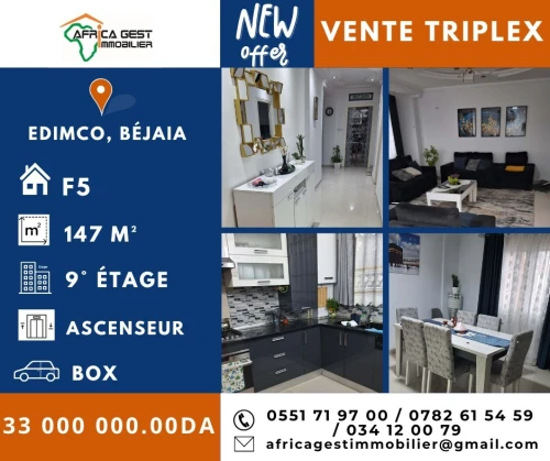 Vente Appartement Duplex F5 Béjaïa Bejaia