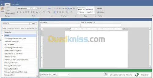 Logiciel de gestion de cabinet médical ORL