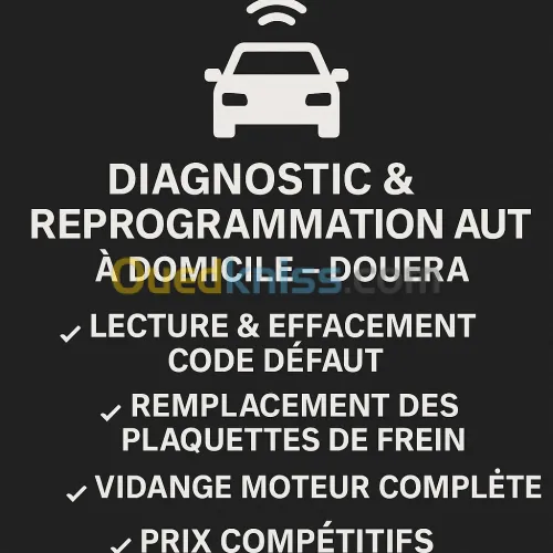 Diagnostic Auto à Domicile Douera - Reprog ECU, EGR OFF, Vidange, Frein 