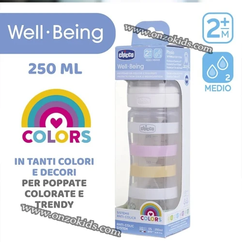 Biberon Well-Being en plastique - 250 ml - Chicco