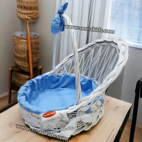 Panier cosmétique rond en osier