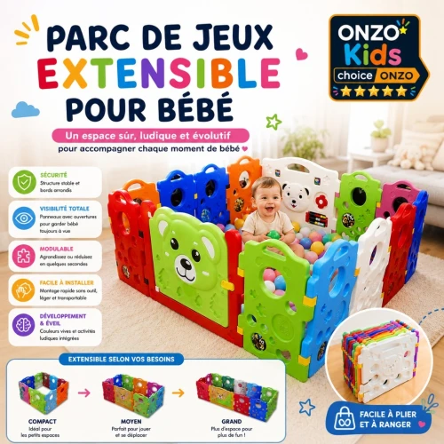Parc de jeux extensible selon le choix pour enfants