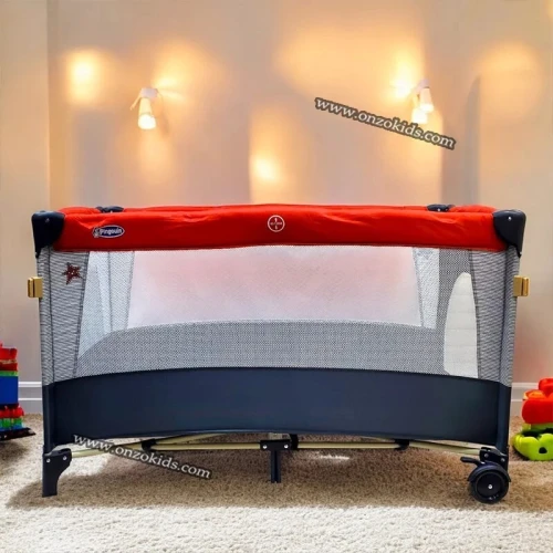 Lit parc style Tente balançoire et musical pour bébé - Pingouin