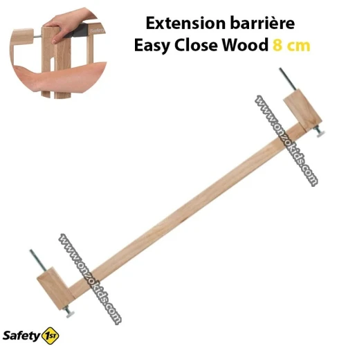 Extension barrière Easy Close Wood 8 cm - Safety 1st
