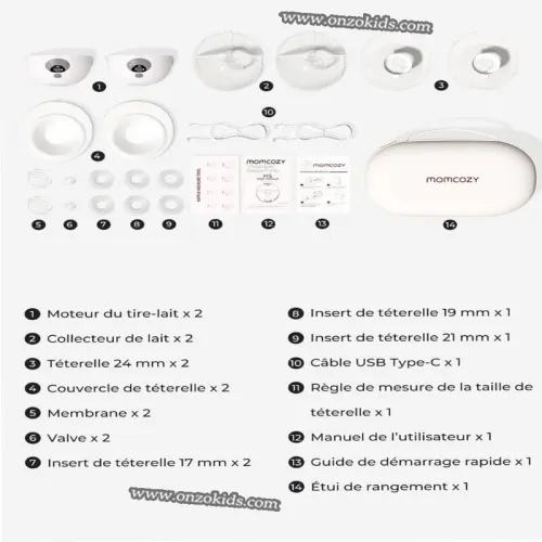 Tire-lait électrique Mains Libres M5 Smart Avec Contrôle Via Application - Momcozy