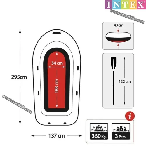 Bateau Pneumatique Gonflable Seahawk 3 - INTEX