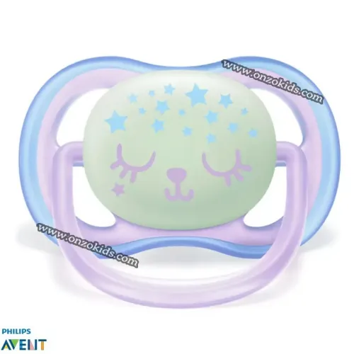 Pack 2 Sucettes Ultra air Nighttime 0 a 6 mois  AVENT PHILIPS