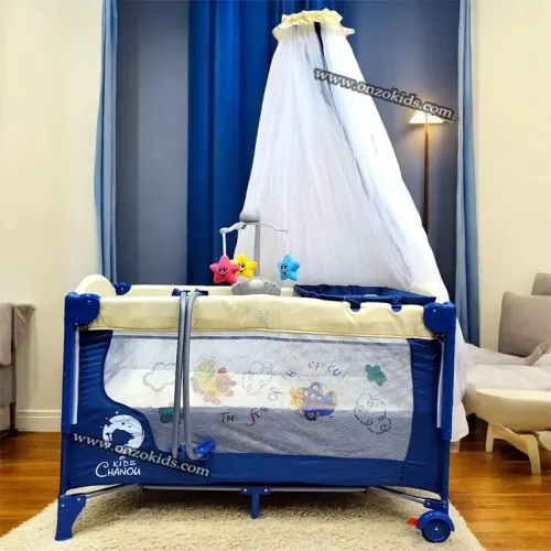 Lit Parc Parapluie, Cododo 2en1 Azur