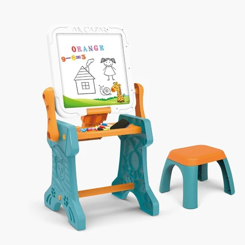 Table à dessin multifonctionnelle 2en1 avec grands blocs de construction