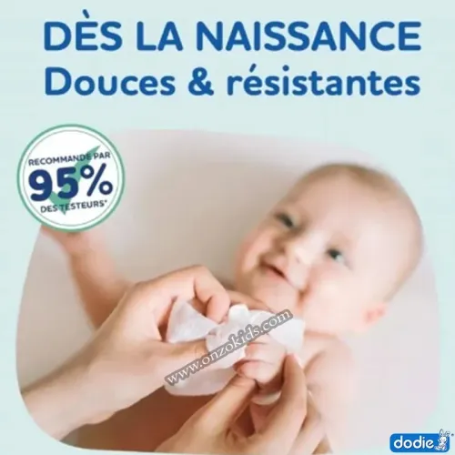 Lingettes nettoyantes Dermo-Apaisantes 3 en 1 pour bébé - dodie